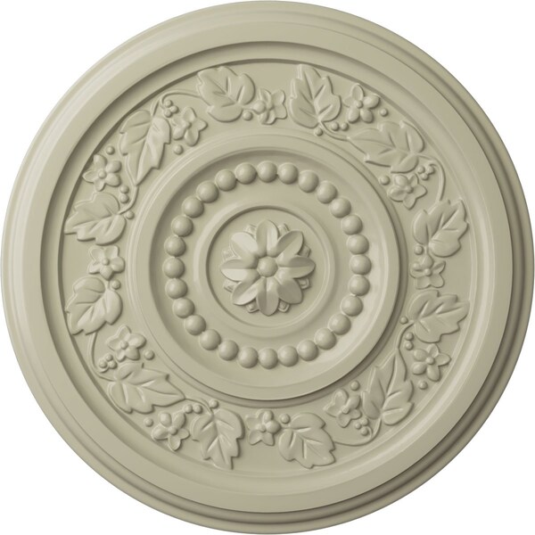 Ekena Millwork Marseille Ceiling Medallion (Fits Canopies up to 4 1/4"), 16 1/8"OD x 5/8"P, Clear Yellow CM16MACYF - main